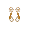 RICH TWINING GOLD WITH STONE DROP EARRINGS